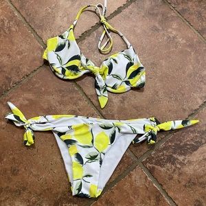 Lemon Print Bikini